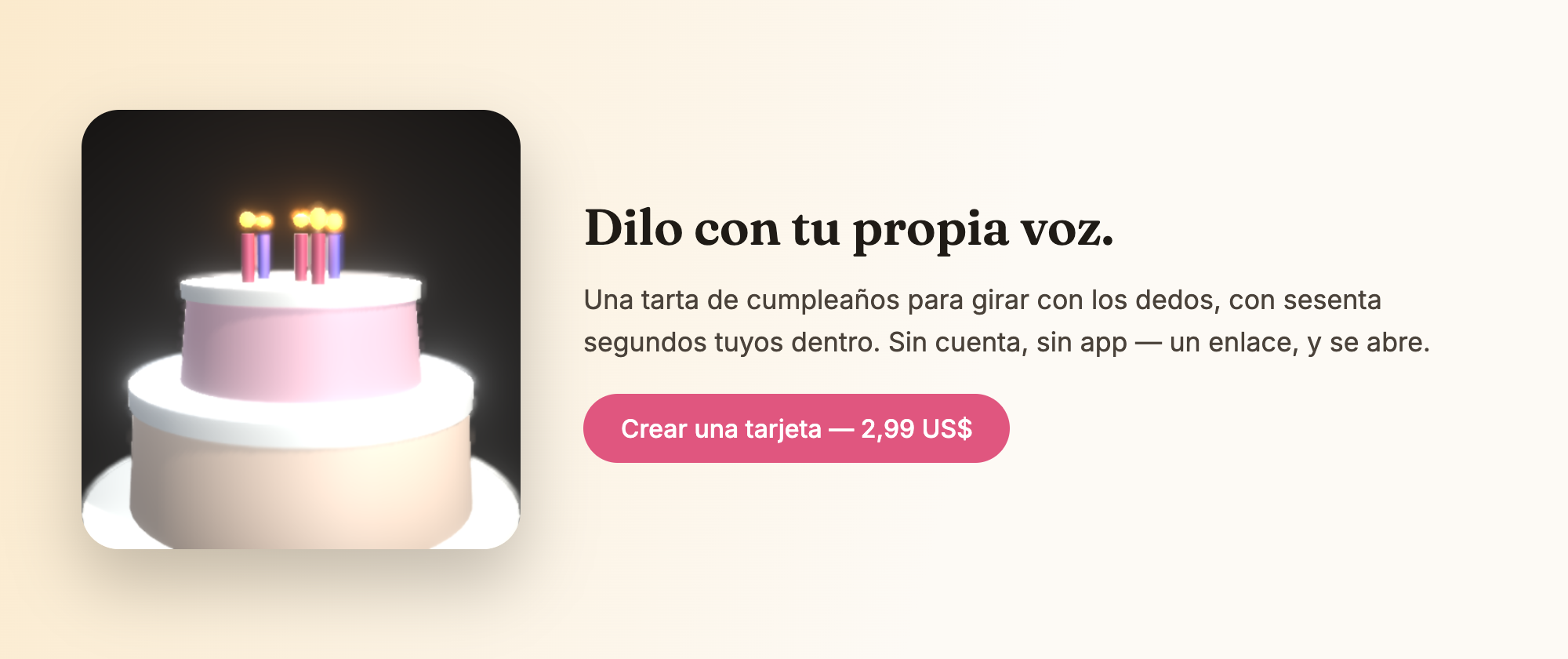 Dilo con tu propia voz.