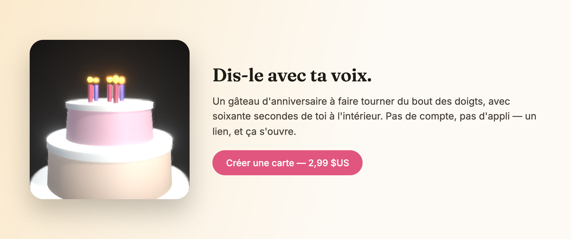 Dis-le avec ta voix.