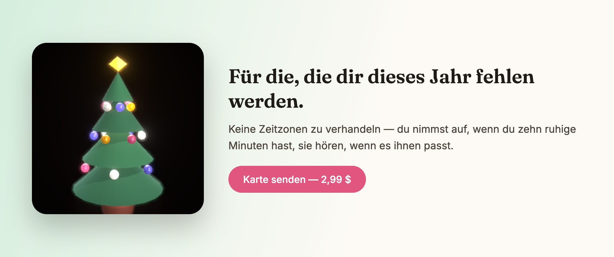 Für die, die dir dieses Jahr fehlen werden.