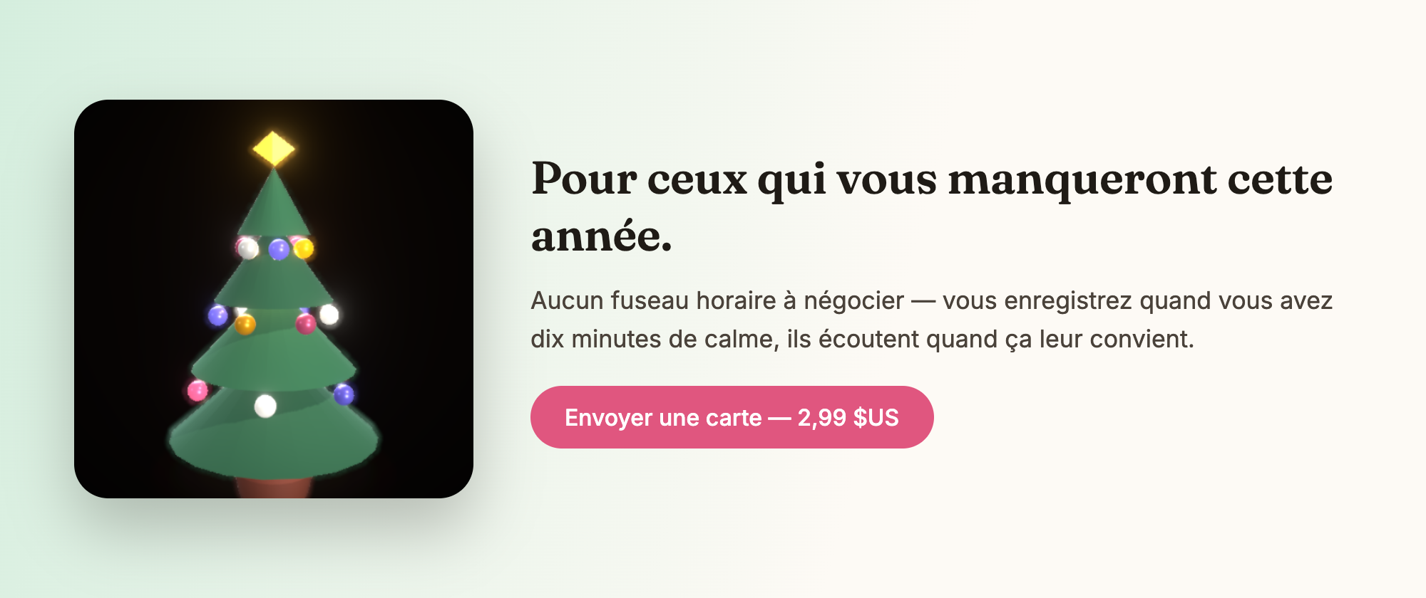 Pour ceux qui vous manqueront cette année.