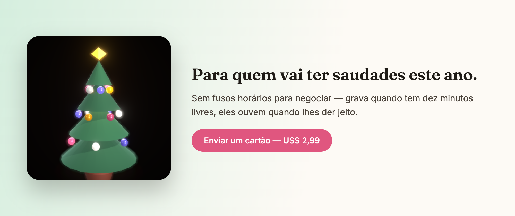 Para quem vai ter saudades este ano.
