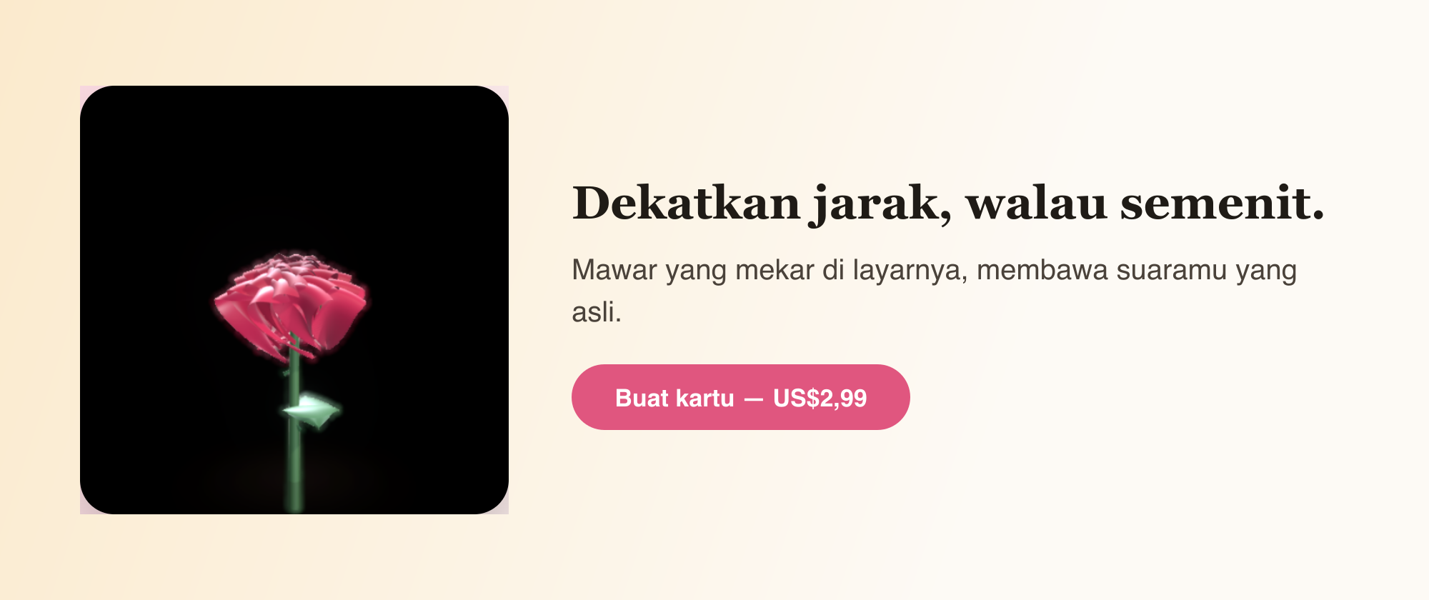 Dekatkan jarak, walau semenit.
