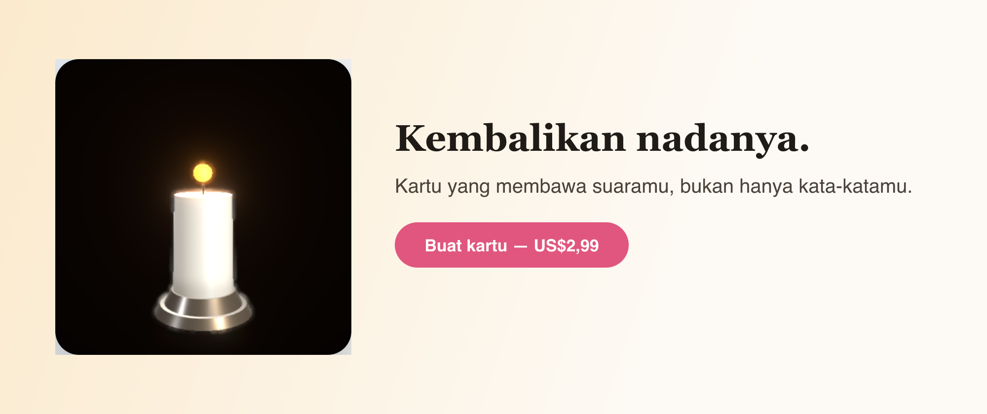 Kembalikan nadanya.