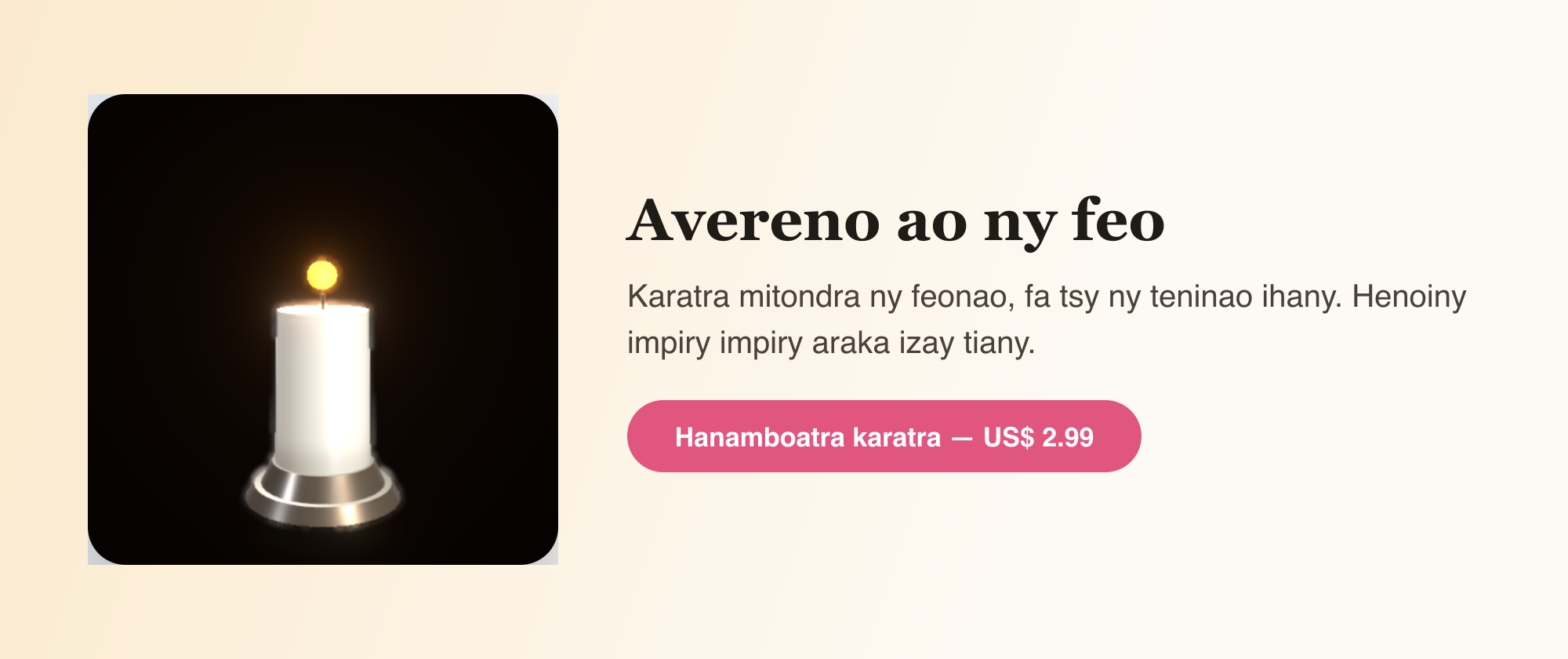 Avereno ao ny feo